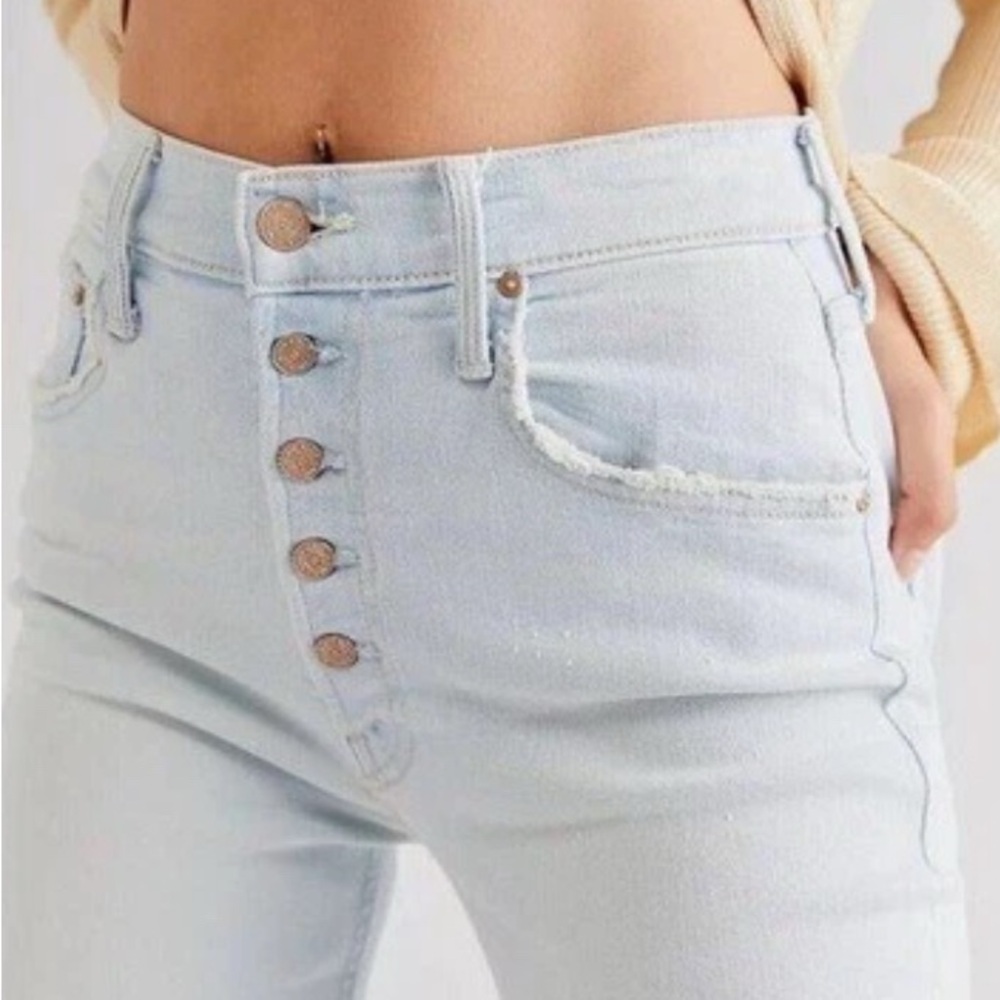 MOTHER The Pixie Tomcat in Light Piña Colada Paradise Sz 33